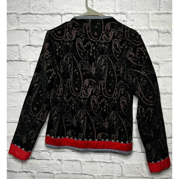 Parsley & Sage reversible tapestry paisley print cotton silk Jacket, size S. - Picture 4 of 16
